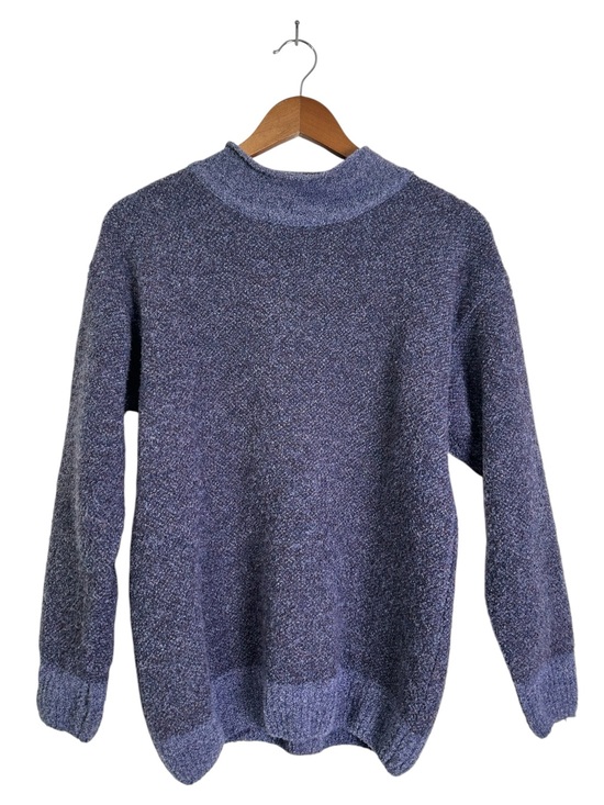 Kerry Woollen Mills Sweaters - Kerry Woollen Mills Celtic S Blue Purple Lambswool Crew Neck Sweater